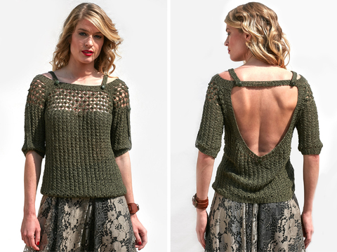 Strickanleitung Pulli Nelli inklusive passender Umhängetasche