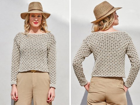 Strickpulli Tamme mit dekorativem Netzmuster