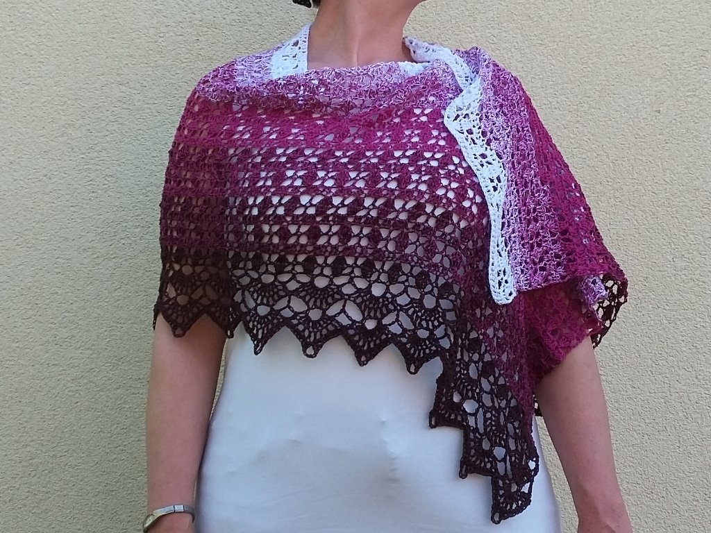 crochet pattern, summer stole Black forest cherry - Image 8