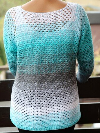 crochet pattern sweater "Lisa", size 34-48