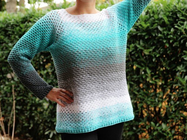 crochet pattern sweater "Lisa", size 34-48