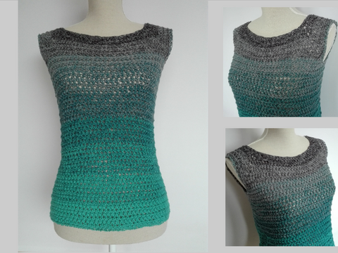 Raglan-Bobbel-Top Gr. S/M Häkelanleitung RVU