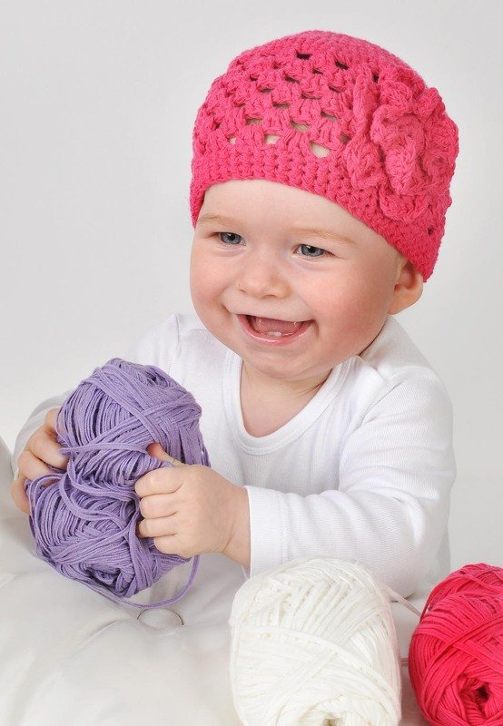 Mädchenmütze mit Blume - Bild 5