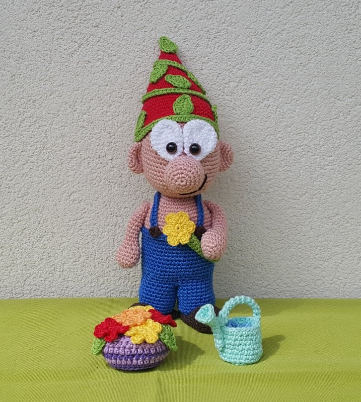 Gartenzwerg Pauli - Häkelanleitung