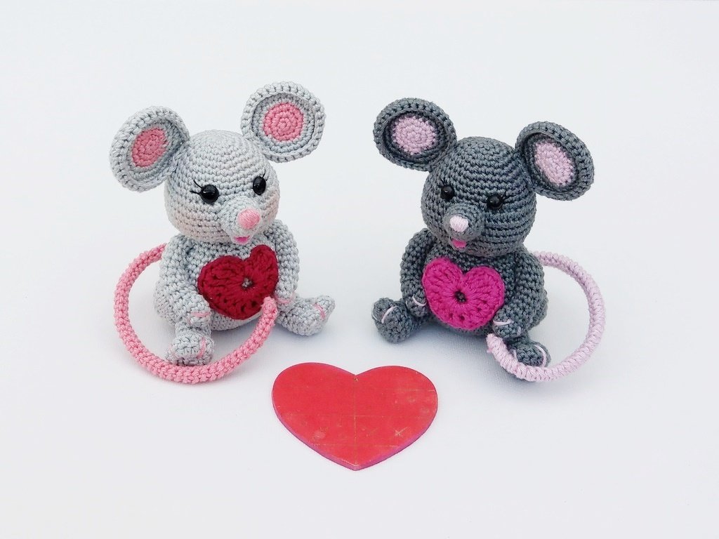 Häkelanleitung Glücksbringer Maus "Krümmel und Bommel"