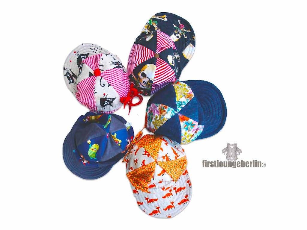 Schirmmütze mit Nackenschutz Babyhut Sommerhut Sonnenhut für die ganze FAMILIE Nähanleitung &amp; Schnittmuster - Design von firstloungeberlin