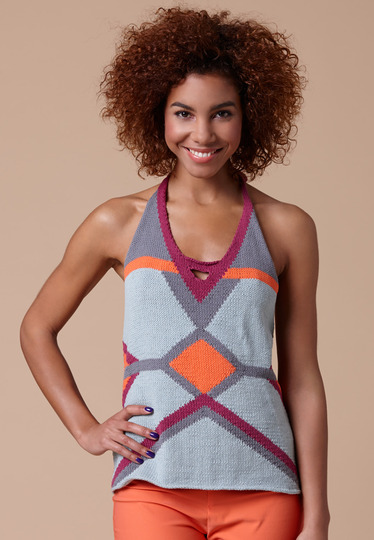 Strickanleitung Neckholder-Top Rosalba