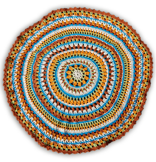 Häkelanleitung Teppich Canny   Sunflower Blüten-Fußschmuck