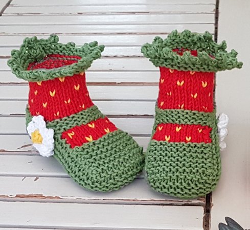 Strawberry Booties and Pouch