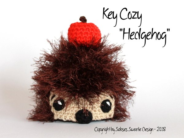 Crochet instruction E-Book key cozy Hedgehog #0023