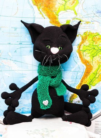 198 Crochet Pattern - Jeremy the Cat - Amigurumi toy PDF file by Pertseva CP