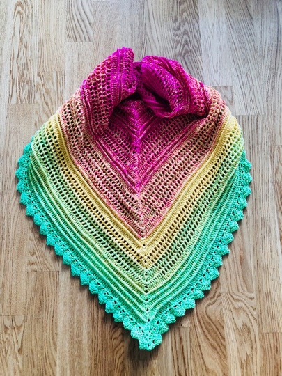 Häkelanleitung Tuch "Blütengeflüster"