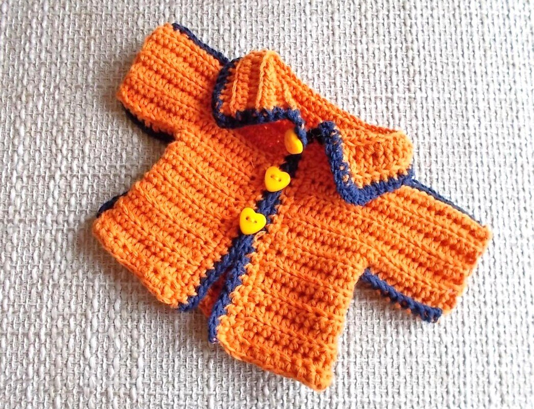 Jacke für Teddys und Puppen 20-25 cm - Häkelanleitung - Bild 2