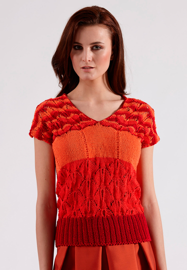 Strickanleitung schmal geschnittenes Top Luctra