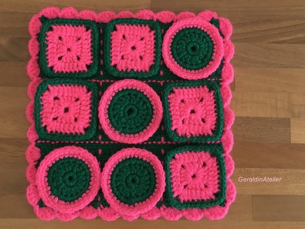 Spiel " Kreis und Kreuz " Häkelanleitung