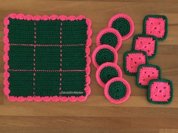 Spiel " Kreis und Kreuz " Häkelanleitung