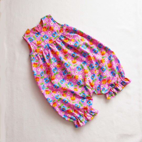 Overalls/Romper for baby and toddler, girl, boy,baby, sewing pattern to fit 3 months to 2 years.