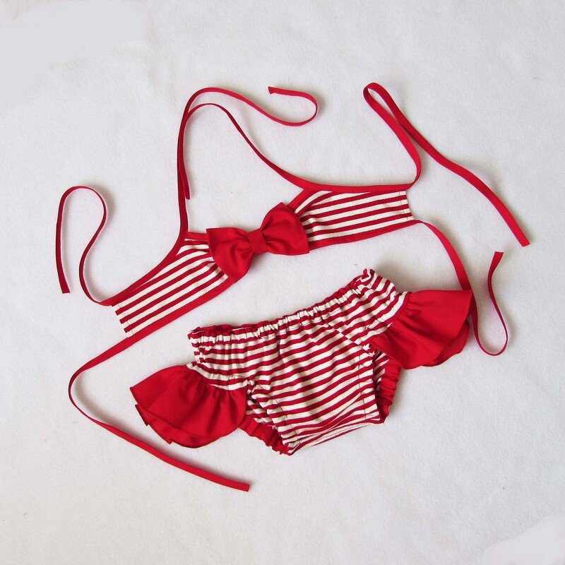 Bikini girls swimsuit baby toddler, beach suit for girl baby to fit 2 to 8 years. - Image 2