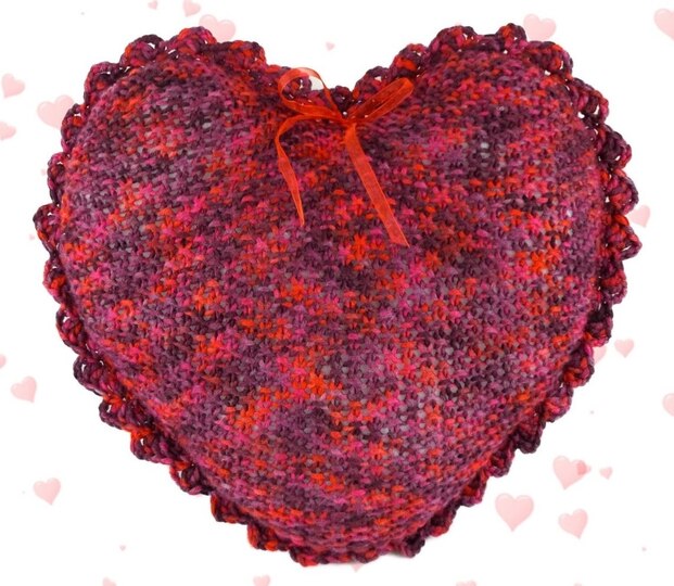 Strickanleitung Kissen "Herz"