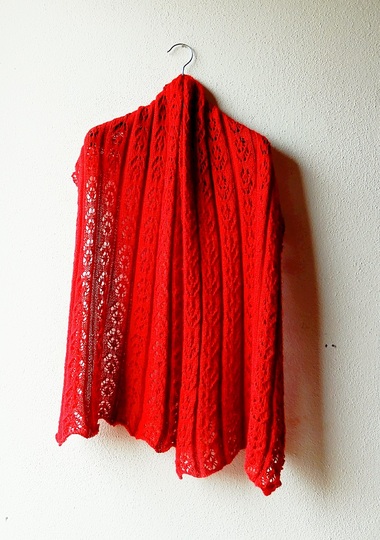 Strickanleitung Lace-Schal mit Blumen "Poppy"