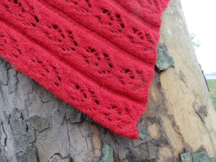 Strickanleitung Lace-Schal mit Blumen "Poppy"