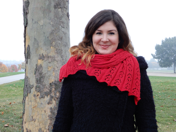 Strickanleitung Lace-Schal mit Blumen "Poppy"