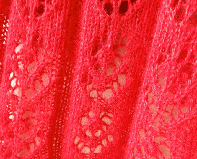 Strickanleitung Lace-Schal mit Blumen "Poppy"