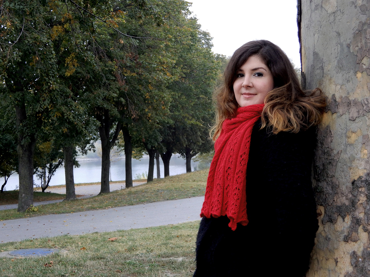 Strickanleitung Lace-Schal mit Blumen "Poppy"