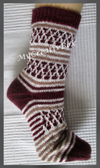 Sockenmuster "Alaska" gestrickt Gr.32-47