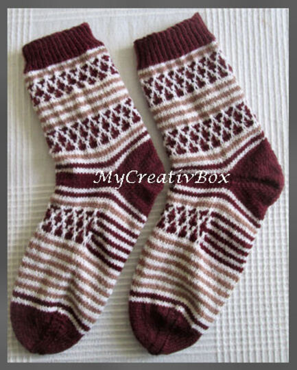 Sockenmuster "Alaska" gestrickt Gr.32-47