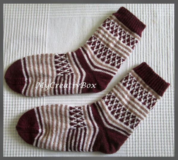 Sockenmuster "Alaska" gestrickt Gr.32-47