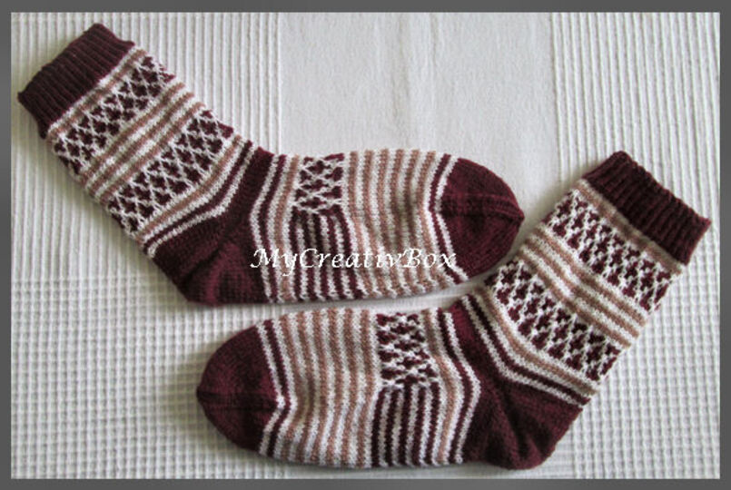 Sockenmuster "Alaska" gestrickt Gr.32-47