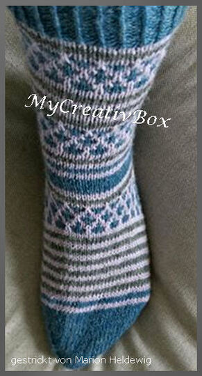 Sockenmuster "Alaska" gestrickt Gr.32-47