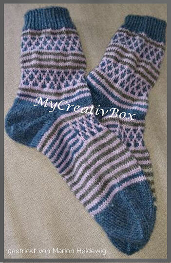 Sockenmuster "Alaska" gestrickt Gr.32-47