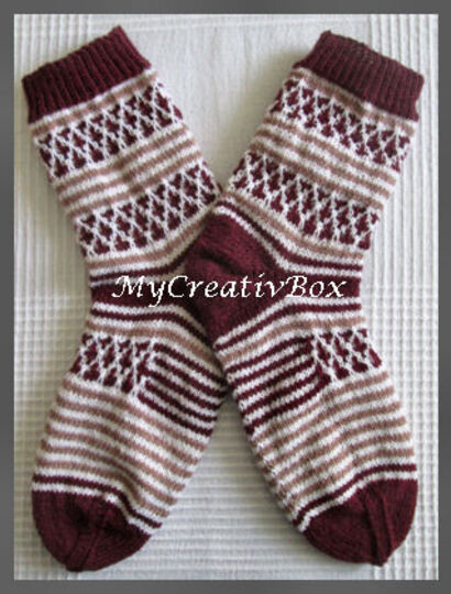 Sockenmuster "Alaska" gestrickt Gr.32-47