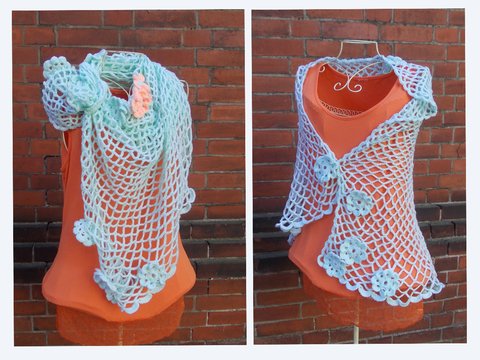 Häkelanleitung Dreiecktuch, Stola, Kopfschmuck