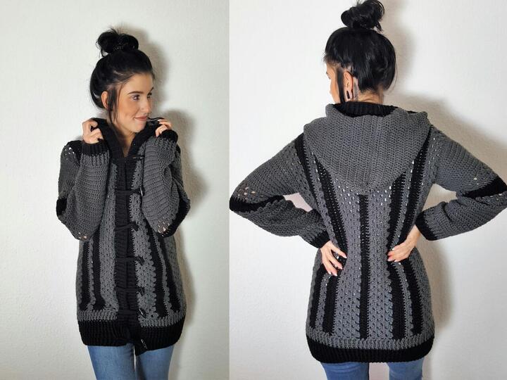 115 Häkelanleitung Häkeljacke Hippie