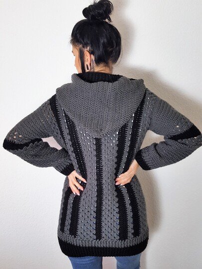 115 Häkelanleitung Häkeljacke Hippie