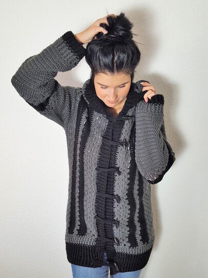 115 Häkelanleitung Häkeljacke Hippie