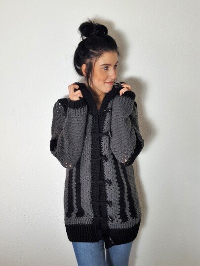 115 Häkelanleitung Häkeljacke Hippie