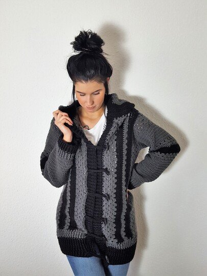 115 Häkelanleitung Häkeljacke Hippie