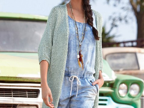 Strickanleitung verschlusslose Jacke Halina