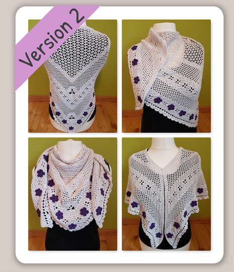 Häkelanleitung Tuch Angel Flower Version 2 "Blüte"