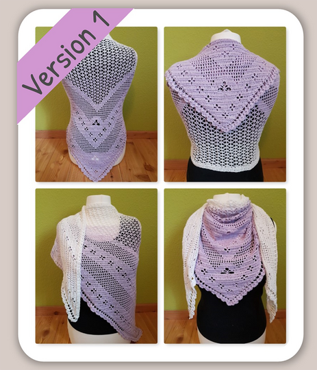 3 Häkelanleitungen Angel Flowers Versionen 1,2 und 3