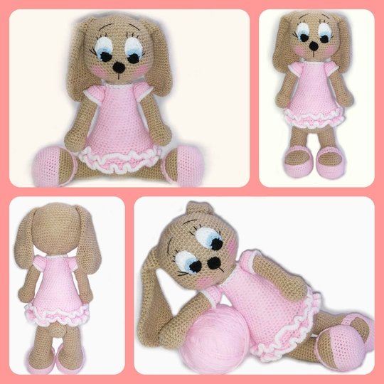 süßer Hund Lulu xl Häkelanleitung XL PDF english-deutsch-dutch