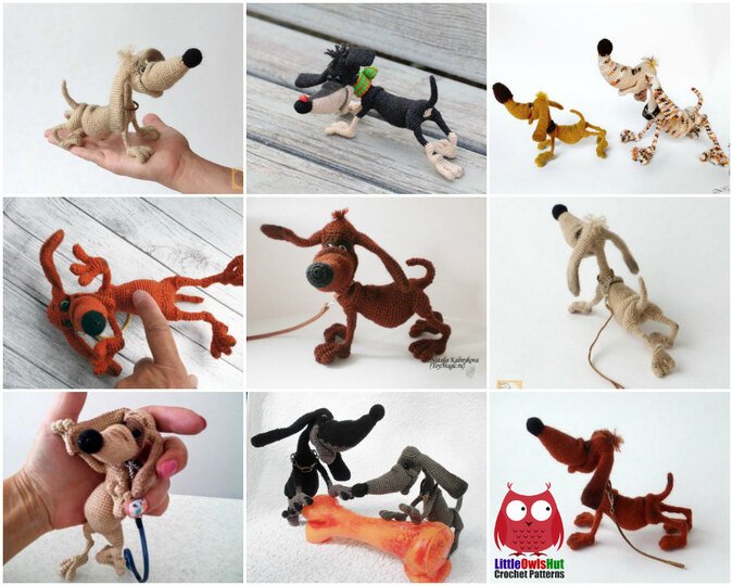 134 Crochet Pattern - Dog Dachshund Genreh - Amigurumi PDF file by Chirkova CP
