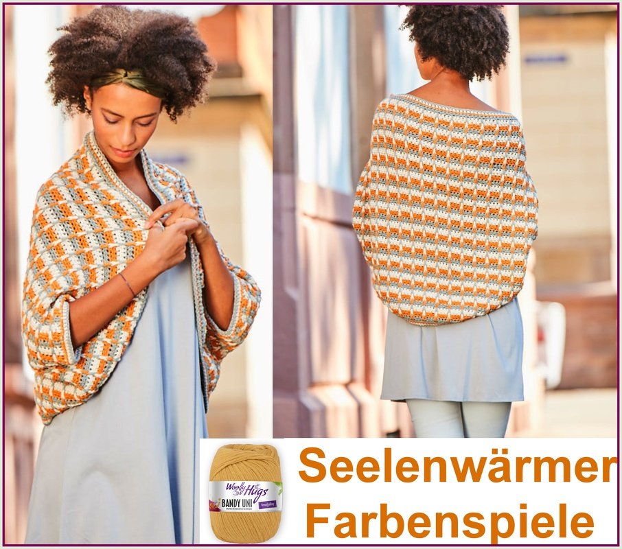 Seelenwärmer Farbenspiele aus Woolly Hugs BANDY häkeln