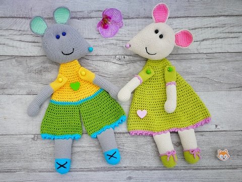 Schmusemäuse "Max und Marie" Schmusetuch