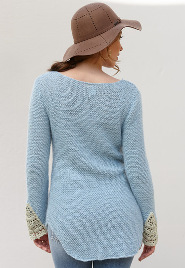 Strickpulli Noella mit Häkeleinsätzen