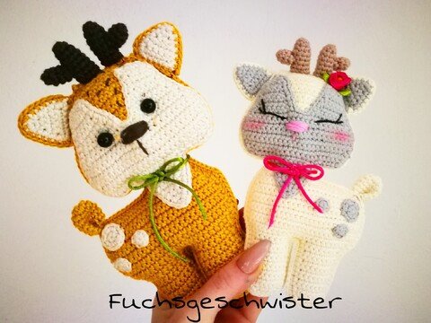 Niedliche Rehe häkeln